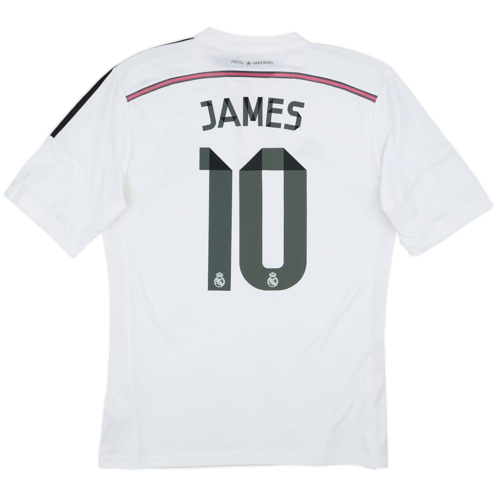 2014-15 Real Madrid Home Shirt James #10 - 7/10 - (L)