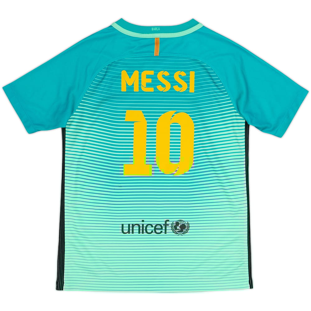 2016-17 Barcelona Third Shirt Messi #10 - 5/10 - (L.Boys)