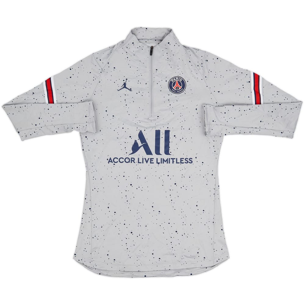 2021-22 Paris Saint-Germain Nike Jordan 1/4 Zip Drill Top - 8/10 - (XS)