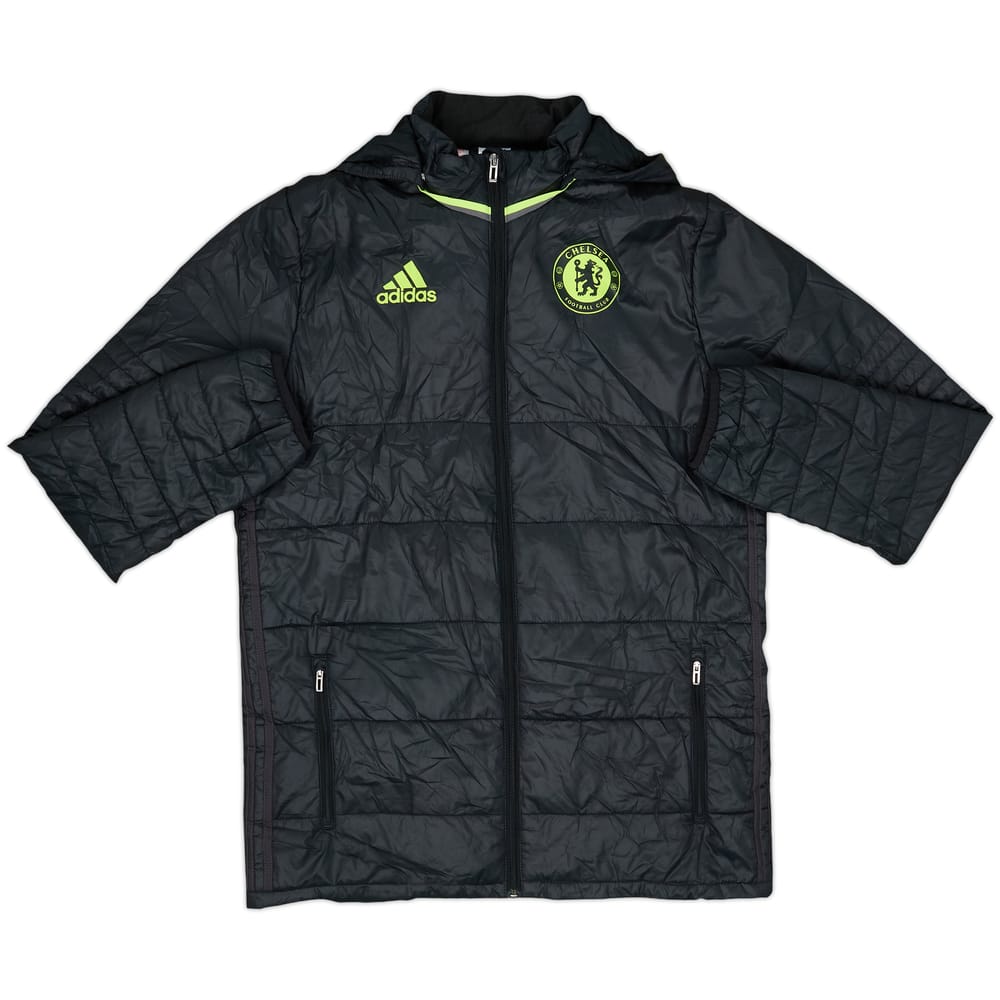 2016-17 Chelsea adidas Padded Bench Coat - 8/10 - (XL.Boys)