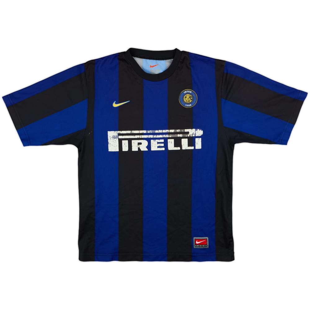 1999-00 Inter Milan Basic Home Shirt - 4/10 - (XL.Boys)