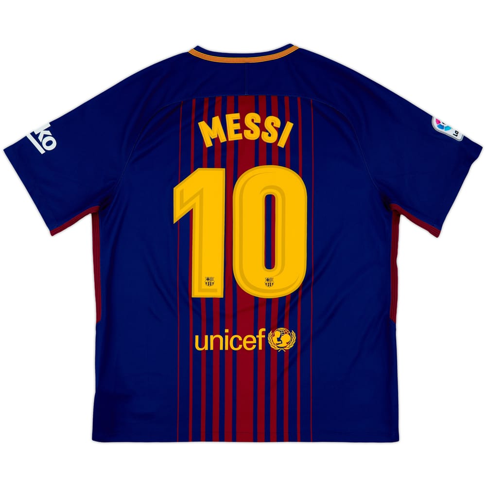 2017-18 Barcelona Home Shirt Messi #10 - 10/10 - (XL)