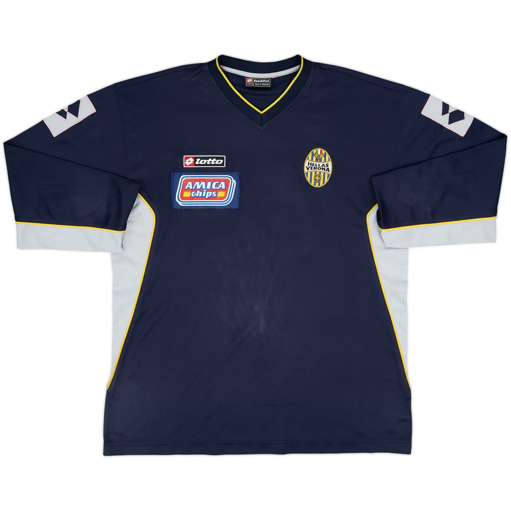 2001-02 Hellas Verona Lotto Training L/S Shirt - 6/10 - (XXL)