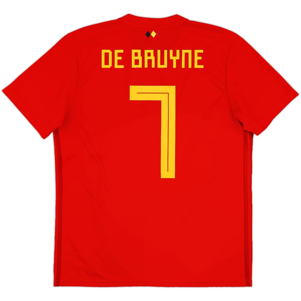 2018-19 Belgium Home Shirt De Bruyne #7 - 8/10 - (L)