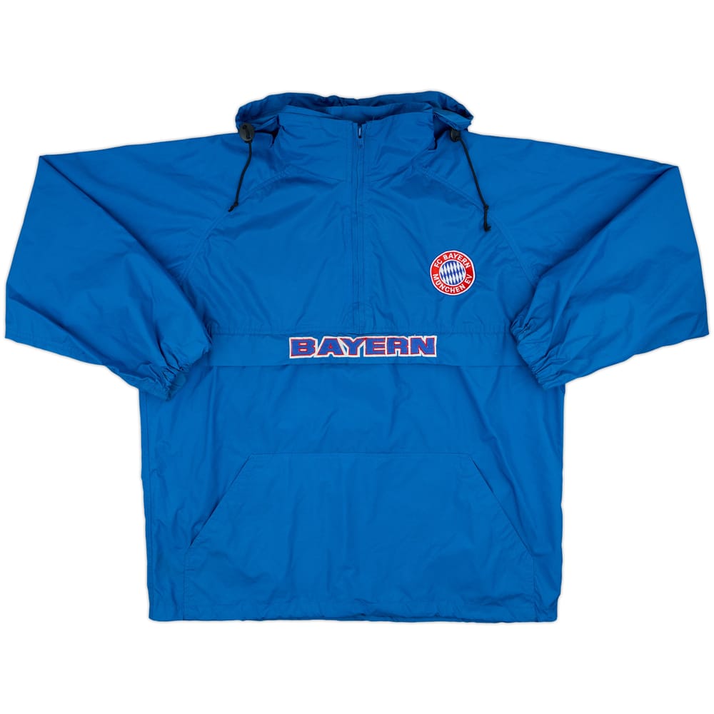 1990s Bayern Munich Nutmeg 1/4 Zip Hooded Rain Jacket - 8/10 - (L)