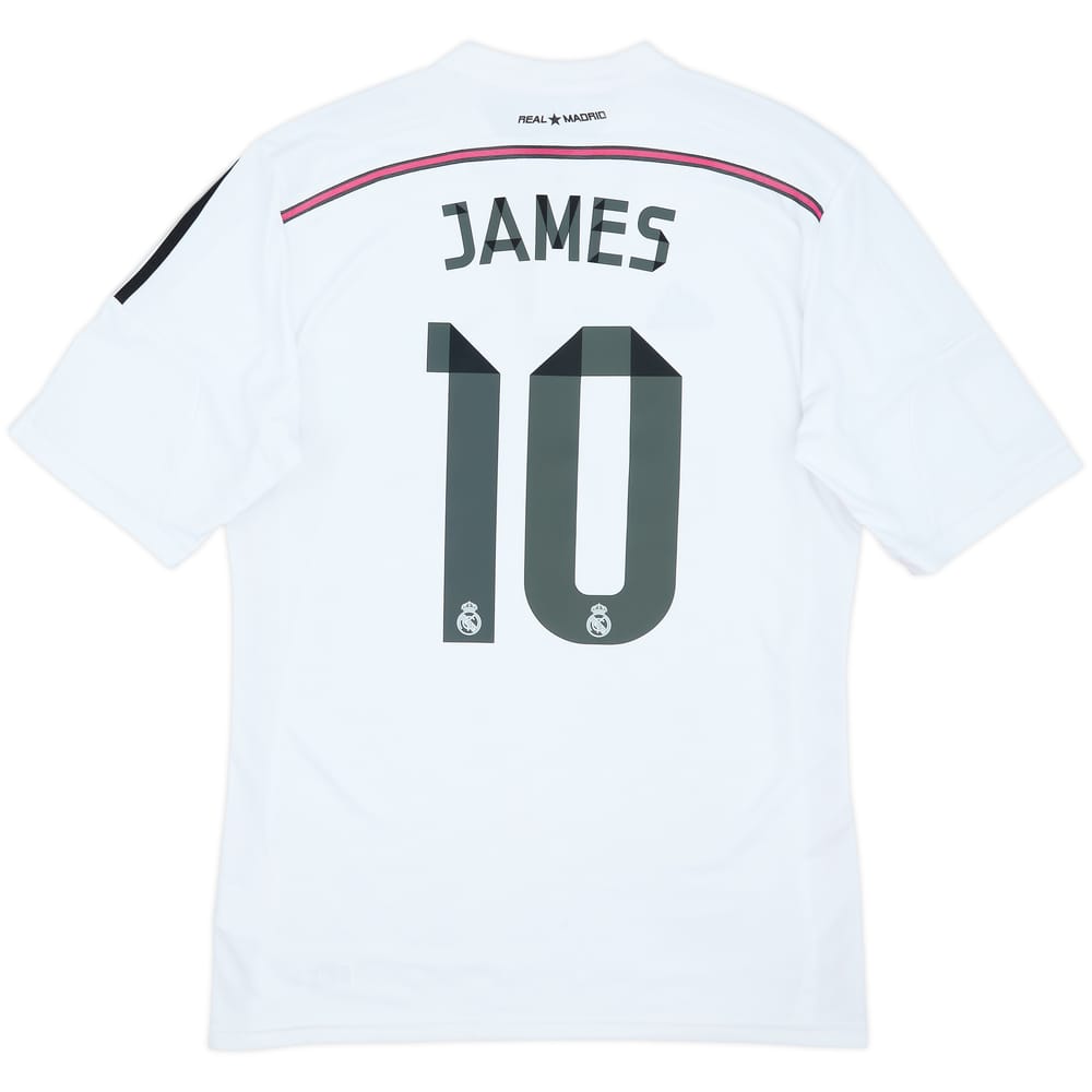 2014-15 Real Madrid Home Shirt James #10 - 8/10 - (L)