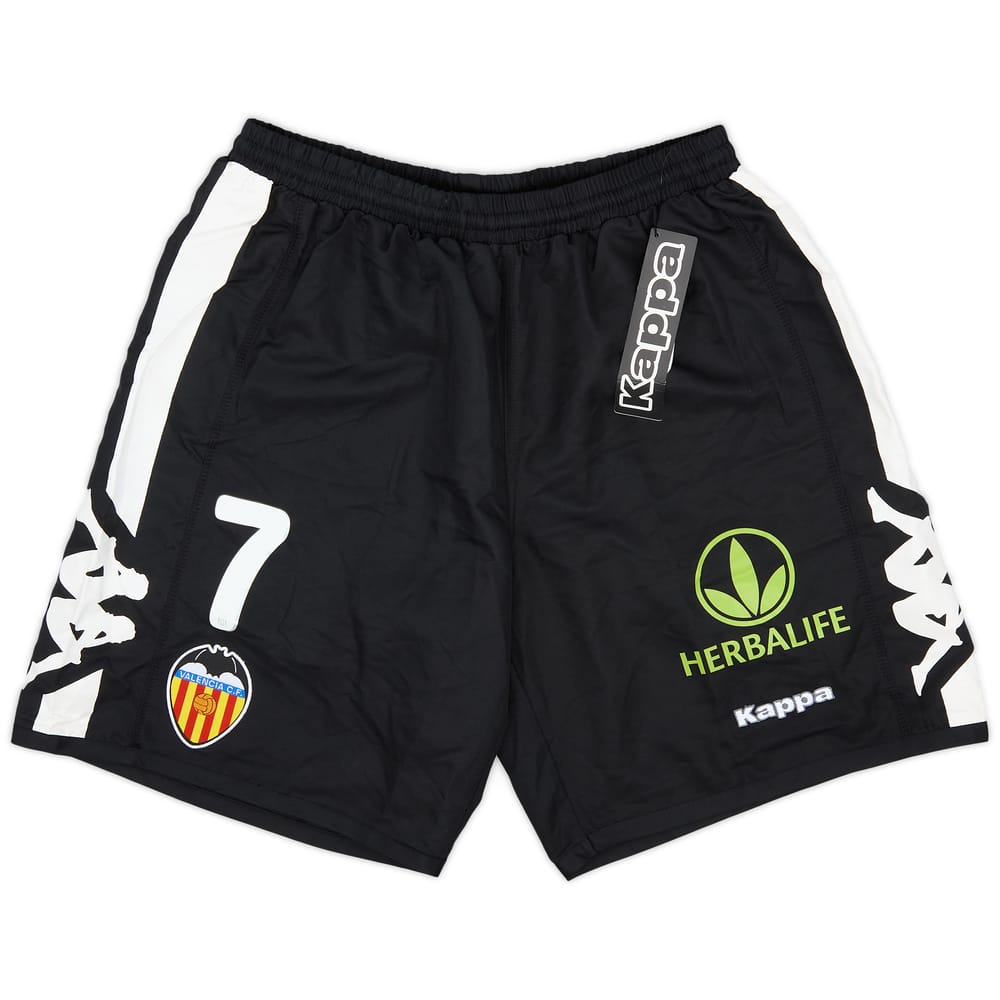 2010-11 Valencia Player Issue Home Shorts #7 (L)
