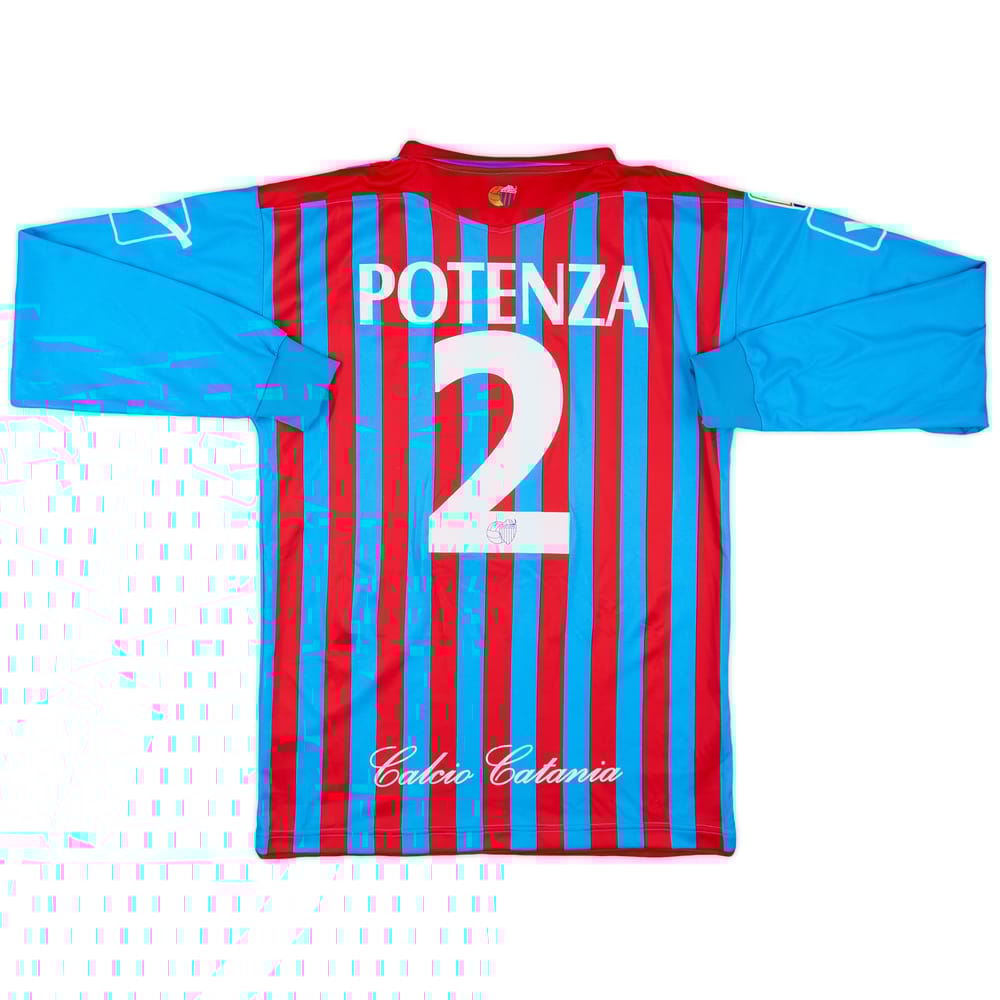 2012-13 Catania Match Issue Home L/S Shirt Potenza #2