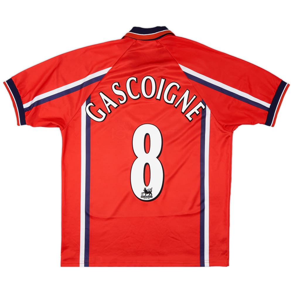 1999-00 Middlesbrough Home Shirt Gascoigne #8 - 9/10 - (L)