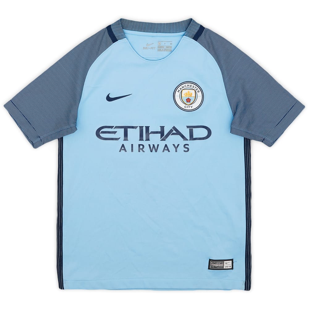 2016-17 Manchester City Home Shirt - 5/10 - (S.Boys)