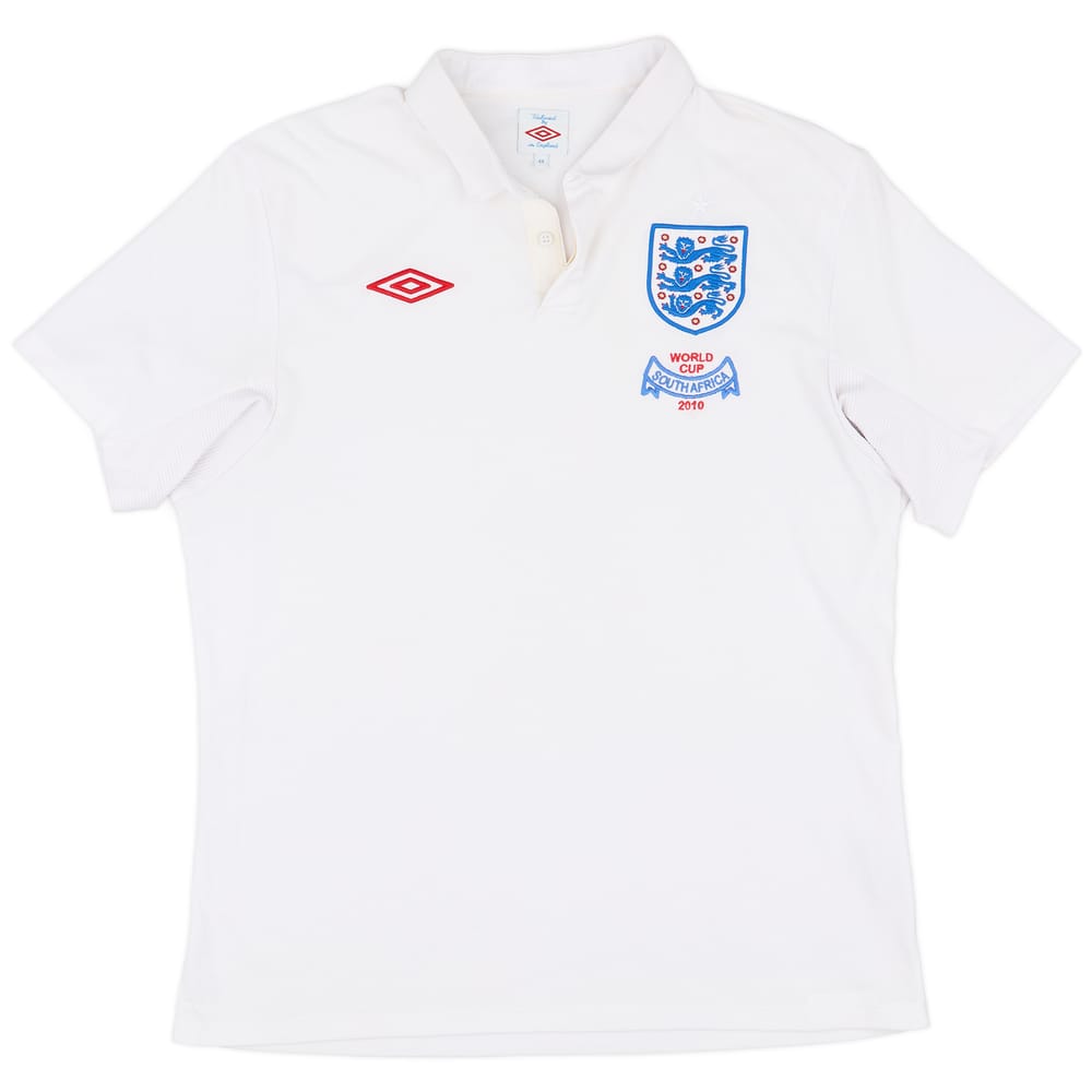 2010-11 England 'Would Cup South Africa 2010' Home Shirt - 8/10 - (L)
