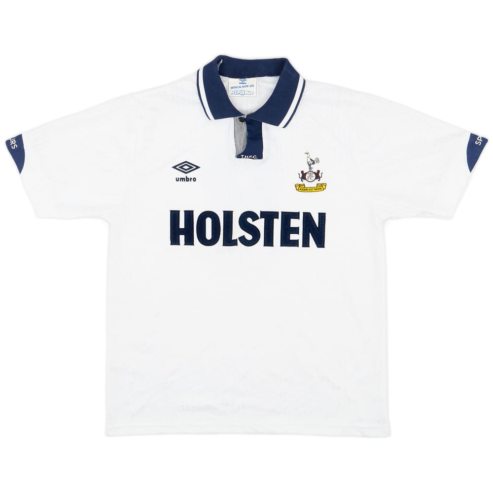 1991-93 Tottenham Home Shirt #8(Gascoigne) - 8/10 - (M)