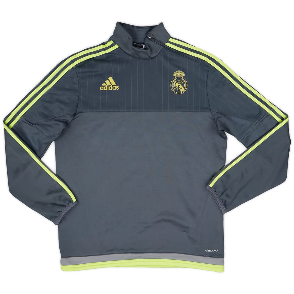 2015-16 Real Madrid adidas 1/4 Zip Drill Top - 8/10 - (M)