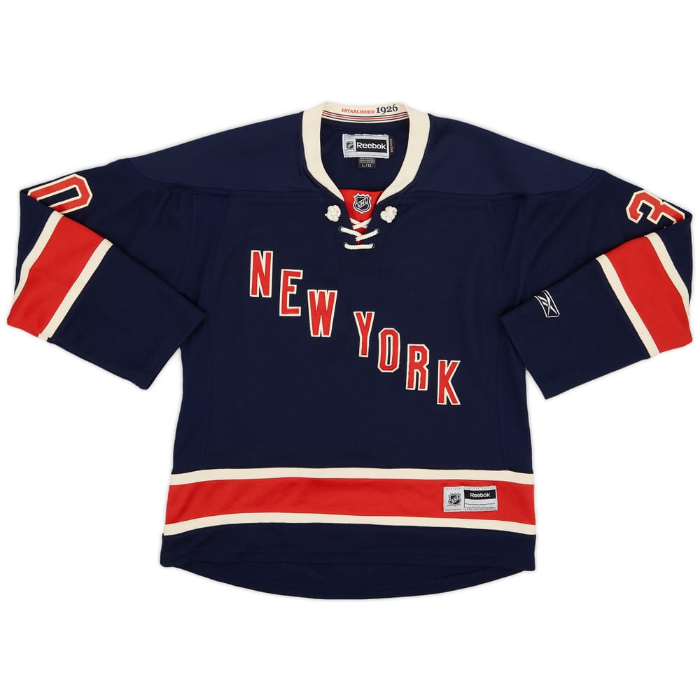 2010-17 New York Rangers Lundqvist #30 Reebok Alternate Jersey Womens - 8/10 - (L)