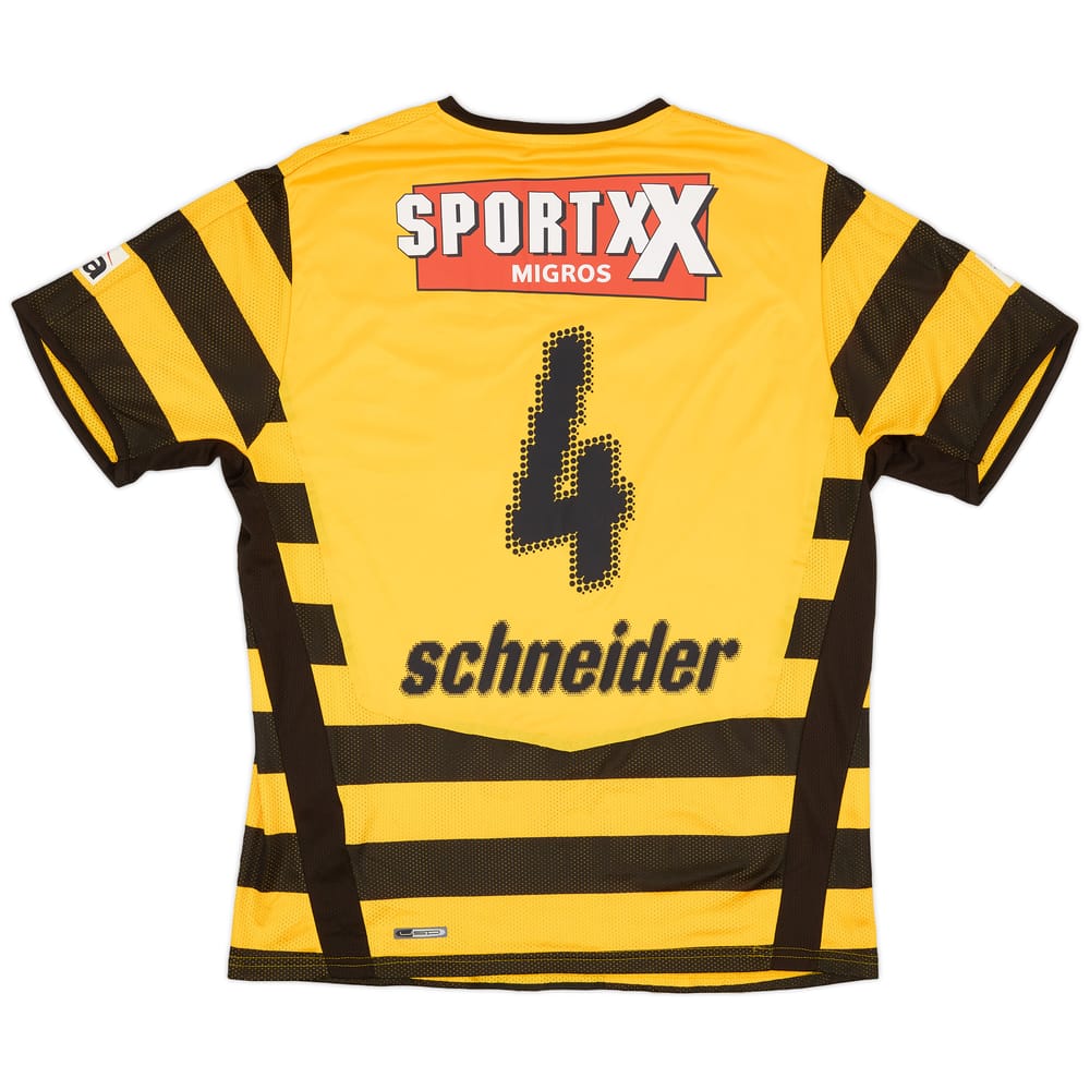 2008-09 BSC Young Boys Match Issue Home Shirt Schneider #4