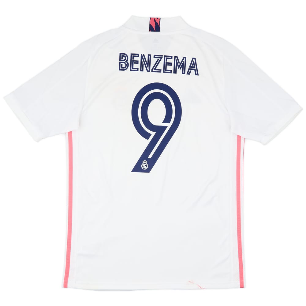 2020-21 Real Madrid Home Shirt Benzema #9 - 6/10 - (M)