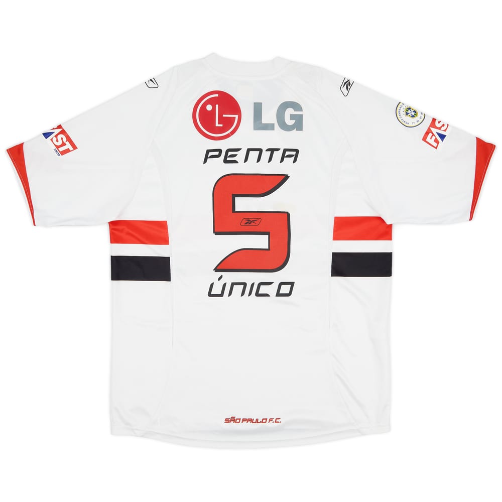 2007-08 Sao Paulo Home Shirt Penta Unico #5 - 6/10 - (XL)
