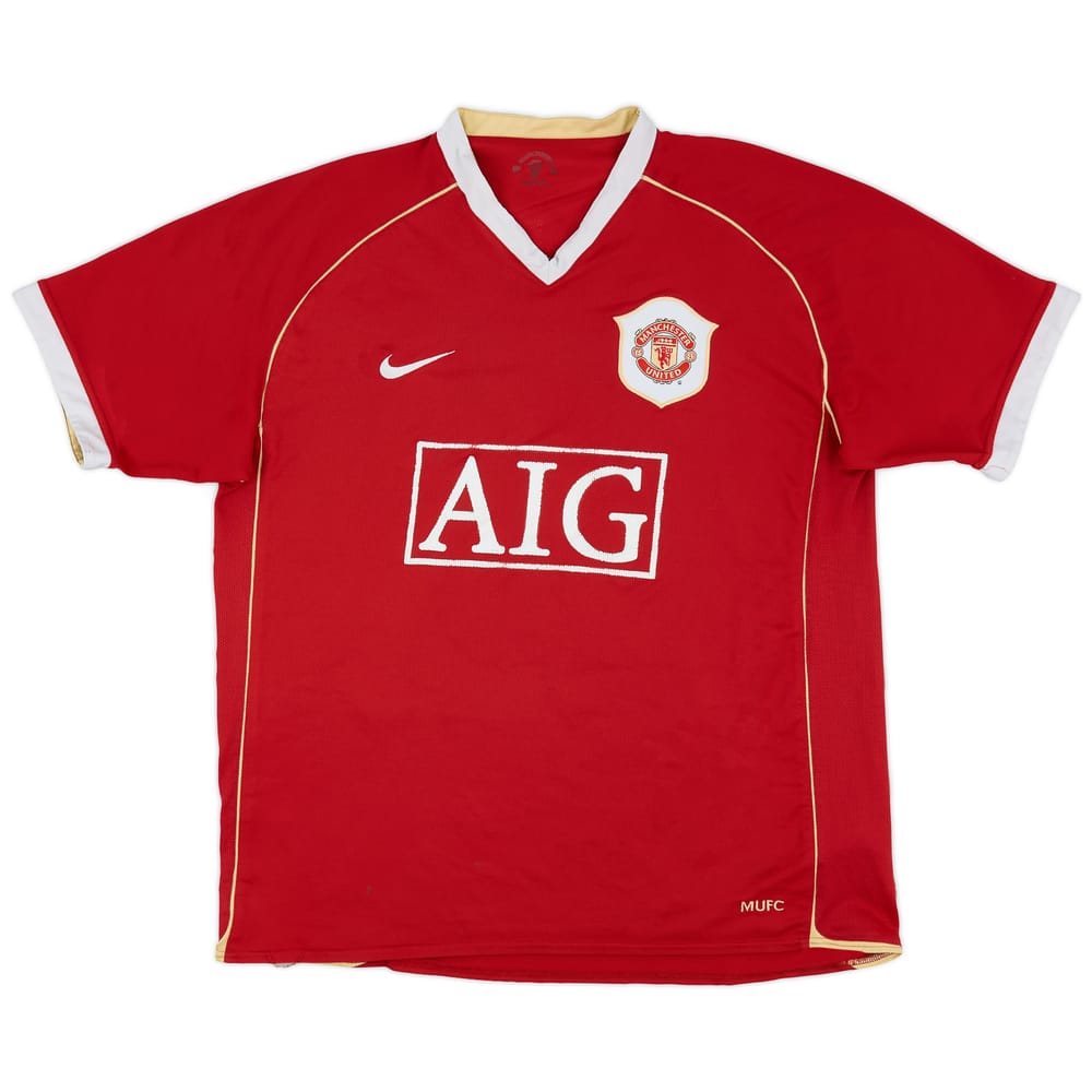 2006-07 Manchester United Home Shirt Solskjaer #20 - 5/10 - (L)