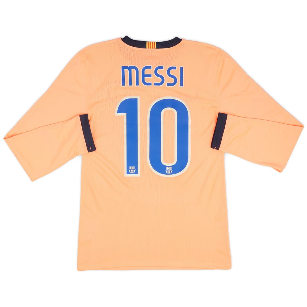 2009-10 Barcelona Away L/S Shirt Messi #10 (M)