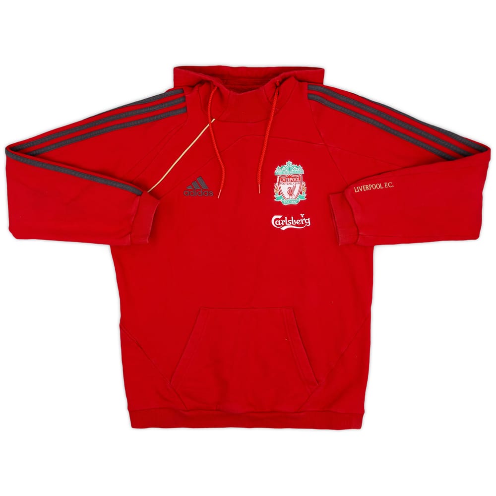 2009-10 Liverpool adidas Hooded Sweat Top - 9/10 - (S)