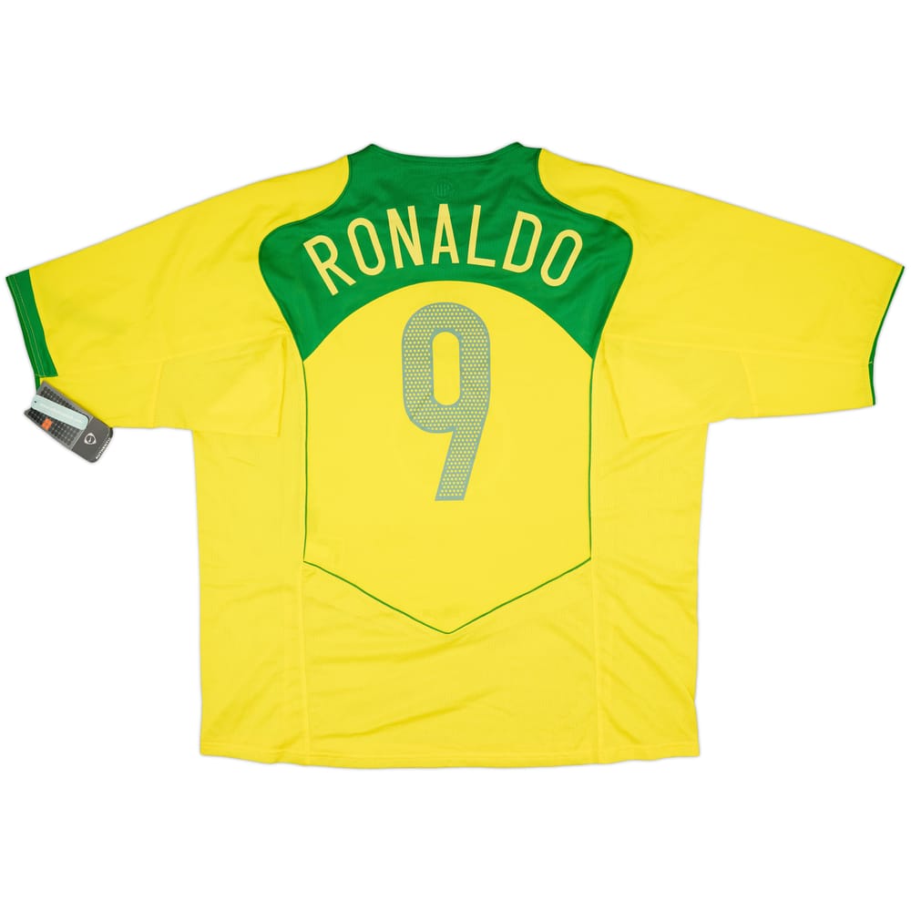 2004-06 Brazil Home Shirt Ronaldo #9 (XXL)
