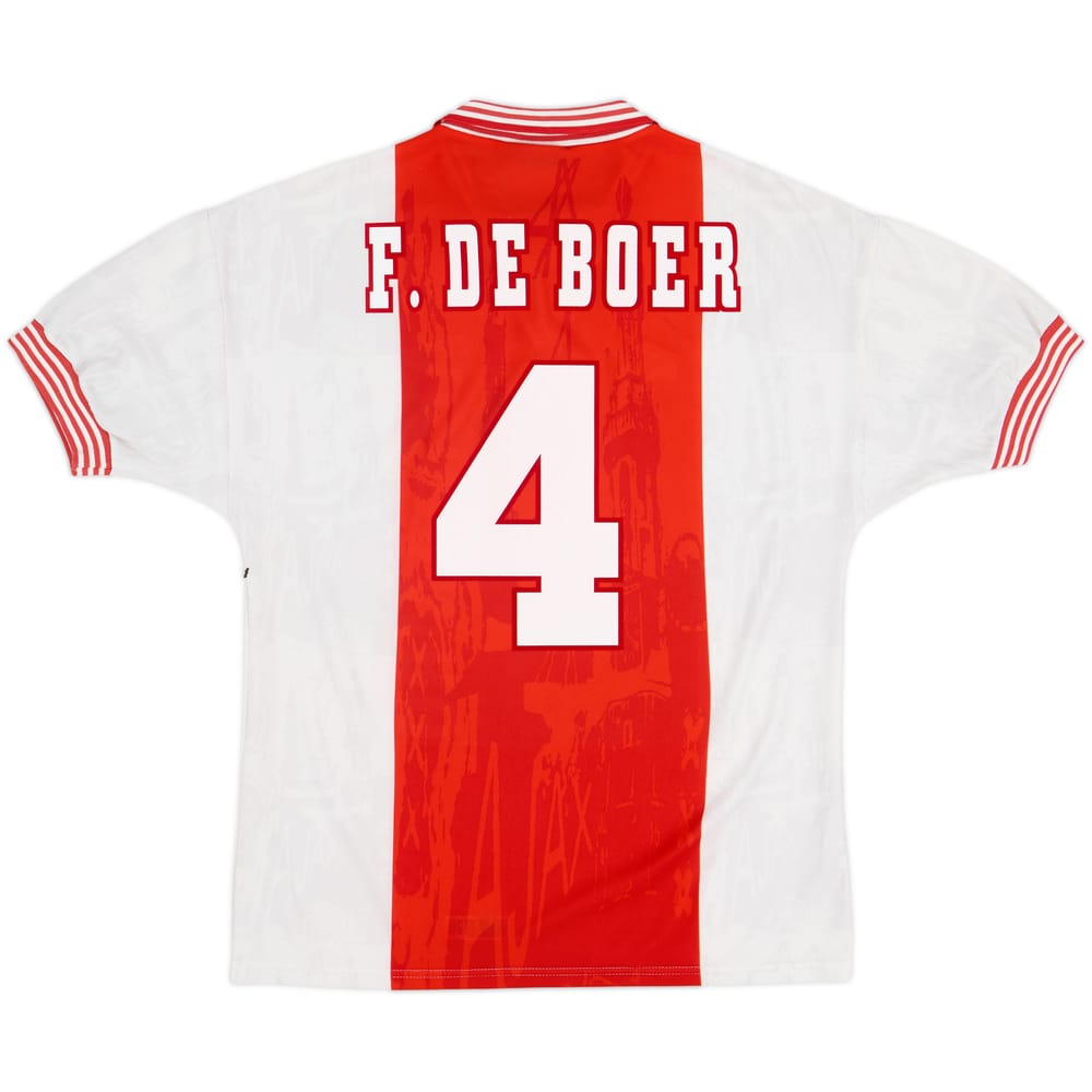 1996-97 Ajax Home Shirt F.DeBoer #4 - 8/10 - (M)