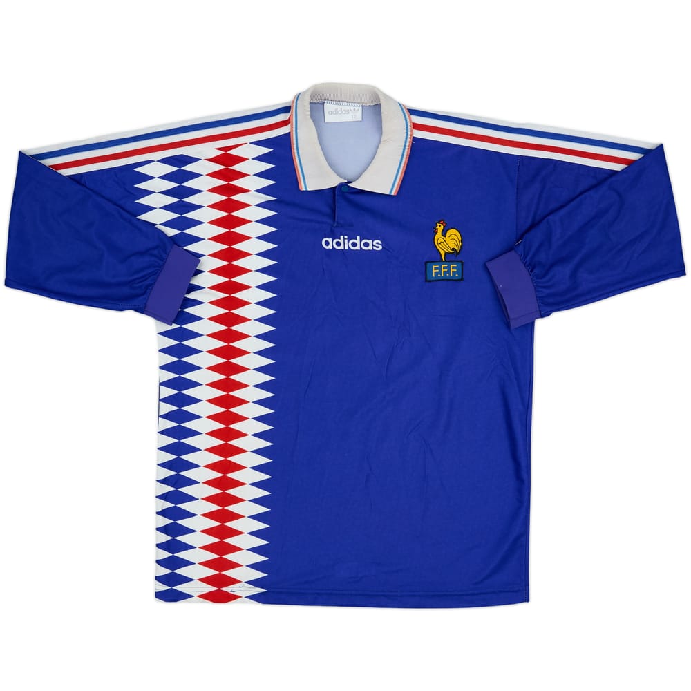 1994-96 France Home L/S Shirt #10 - 6/10 - (L)