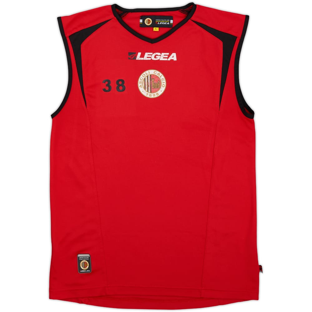 2006-07 Ascoli Legea Player Issue Training Vest #38 - 7/10 - (L)