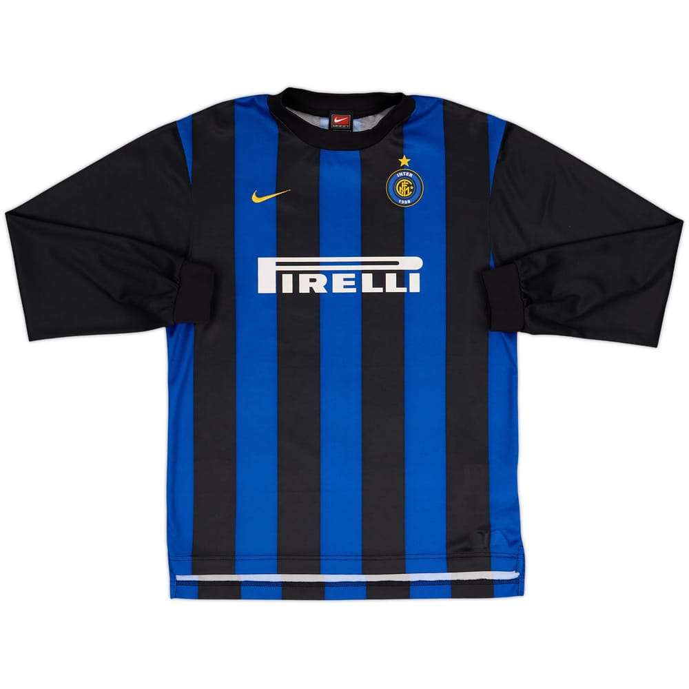 2000-01 Inter Milan Basic Home L/S Shirt - 8/10 - (L.Boys)
