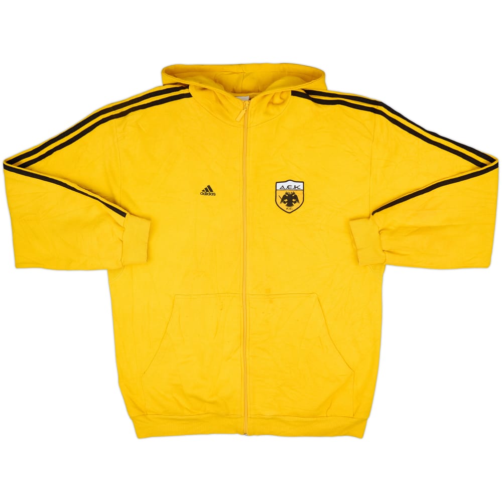 2006-07 AEK Athens adidas Hooded Sweat Top - 6/10 - (XL)