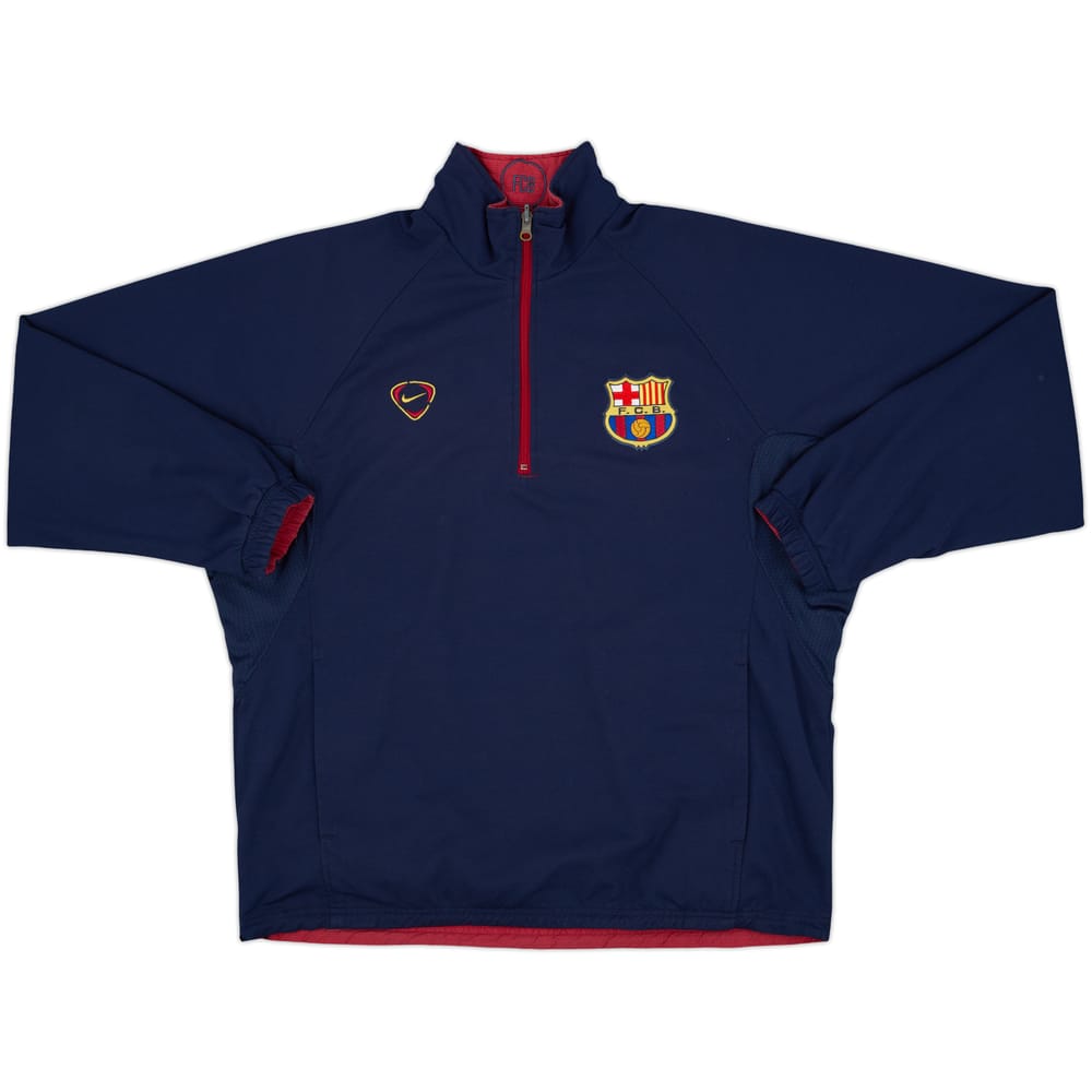 2000-01 Barcelona Nike Reversible 1/2 Zip Track Jacket - 7/10 - (S)