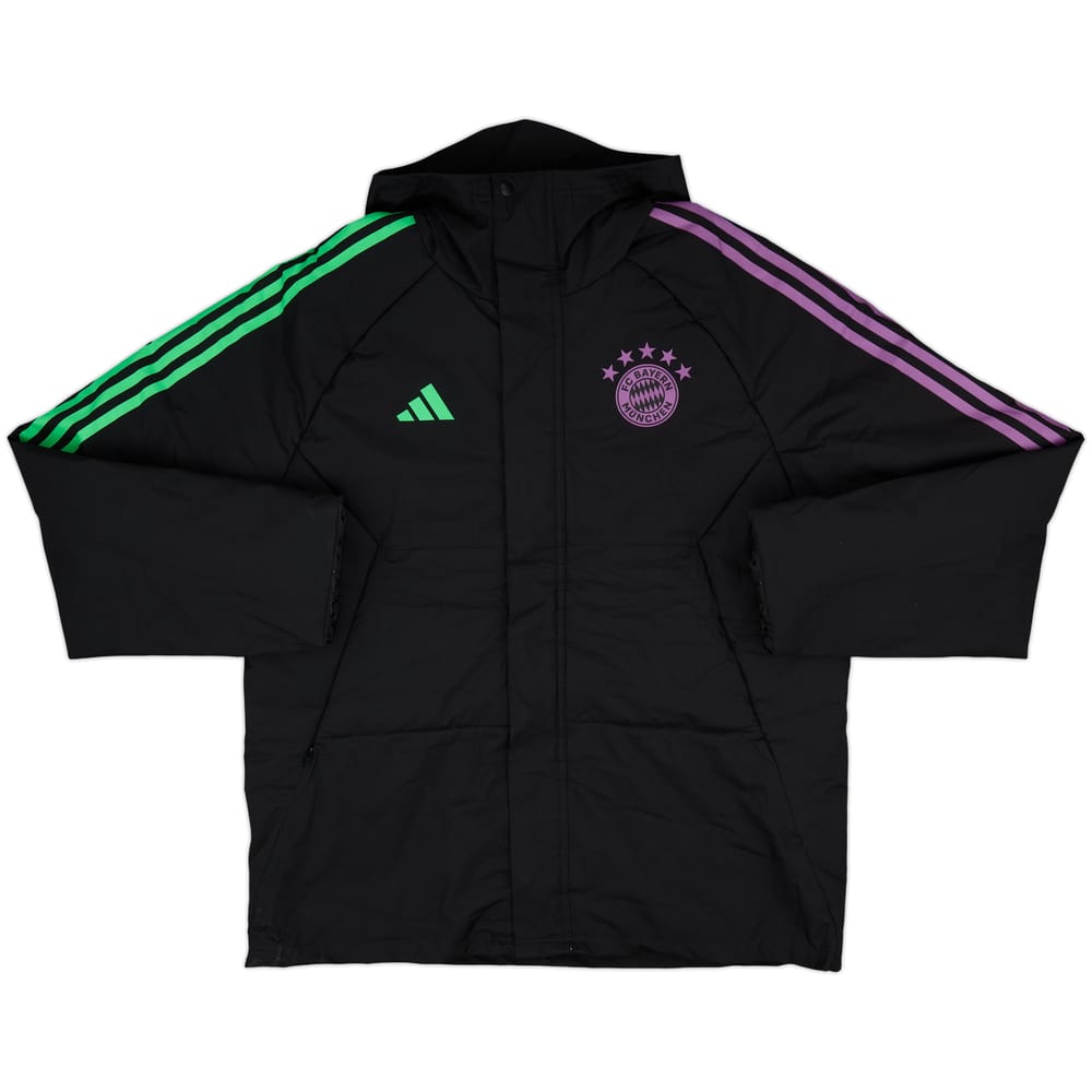 2023-24 Bayern Munich adidas Hooded Padded Bench Coat - 8/10 - (L)