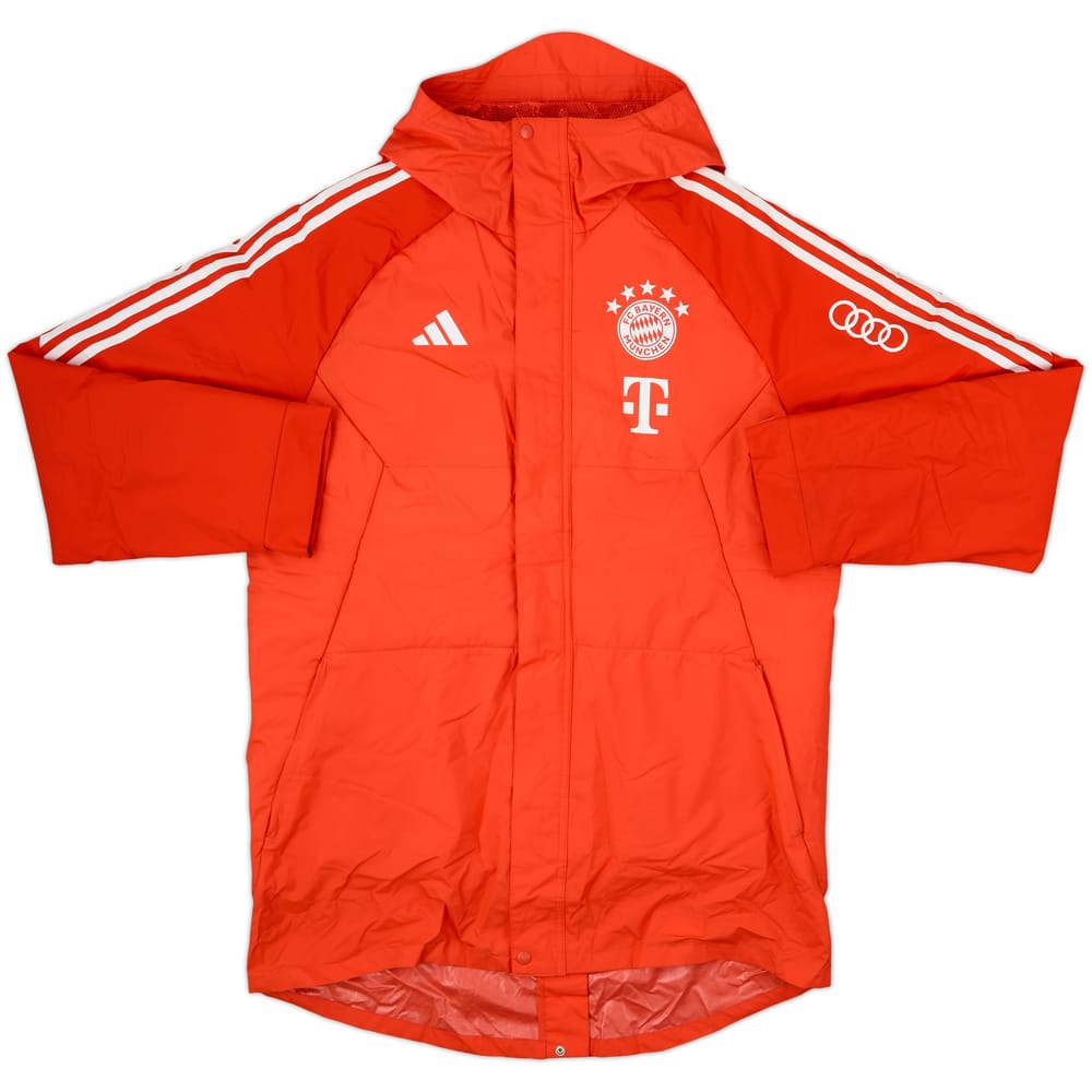 2023-24 Bayern Munich adidas Hooded Padded Bench Coat - 10/10 - (L)