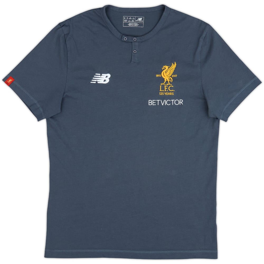 2017-18 Liverpool New Balance Cotton Tee - 9/10 - (M)