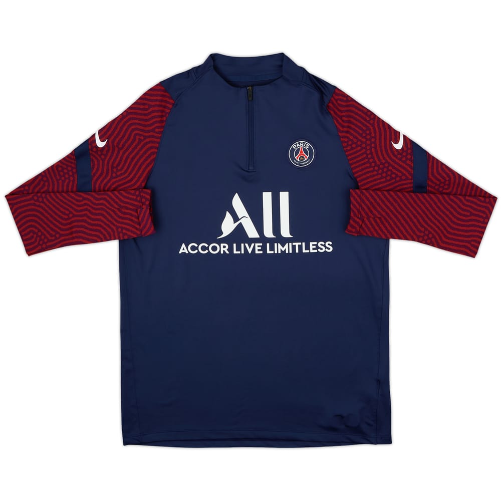 2020-21 Paris Saint-Germain Nike 1/4 Zip Drill Top - 9/10 - (L)