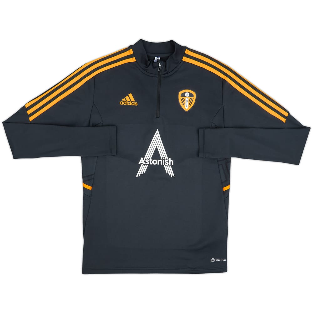 2022-23 Leeds United adidas 1/4 Zip Drill Top - 7/10 - (S)