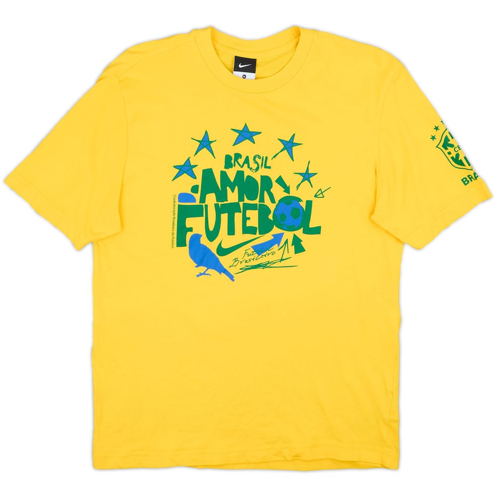 2010-11 Brazil Nike Graphic Tee - 9/10 - (M)