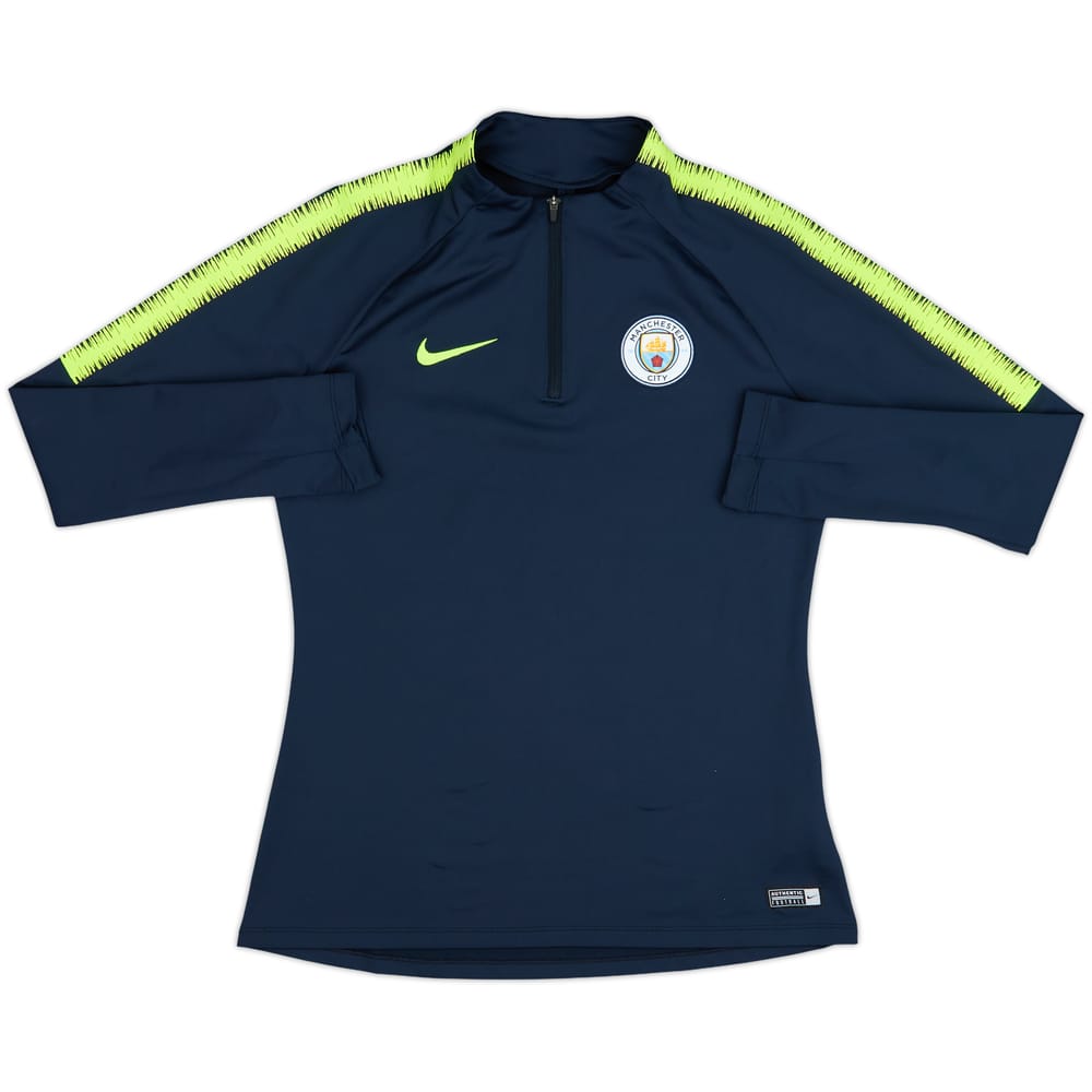 2018-19 Manchester City Nike 1/4 Zip Drill Top - 9/10 - (Women's S)