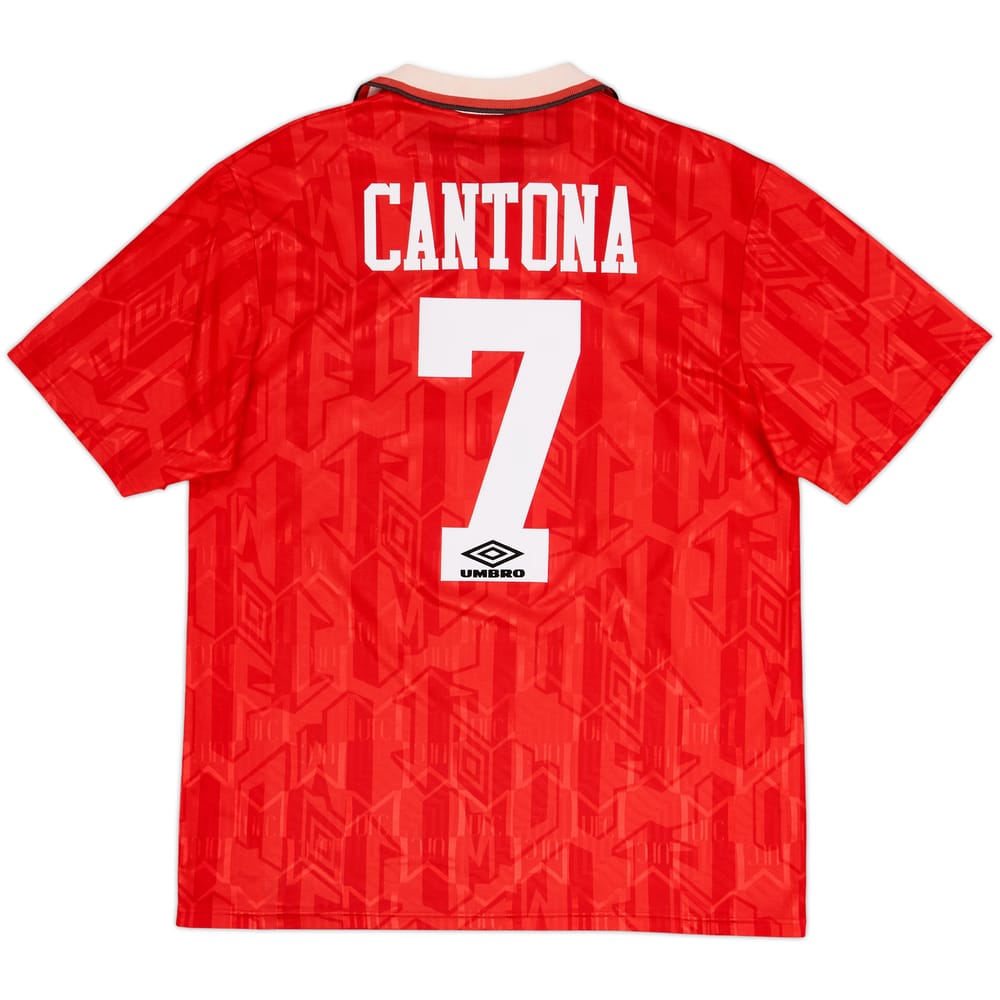 1992-94 Manchester United Home Shirt Cantona #7 - 8/10 - (L)