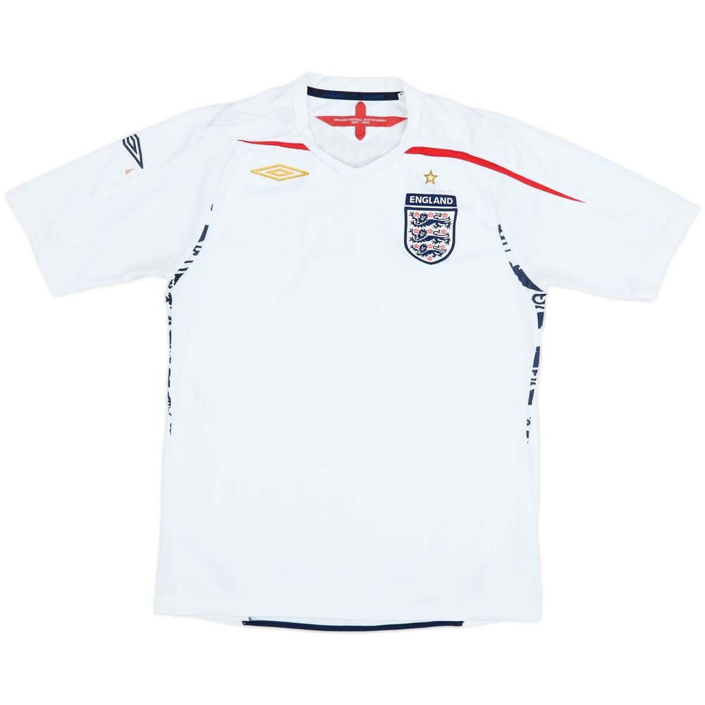 2007-09 England Home Shirt - 4/10 - (M)