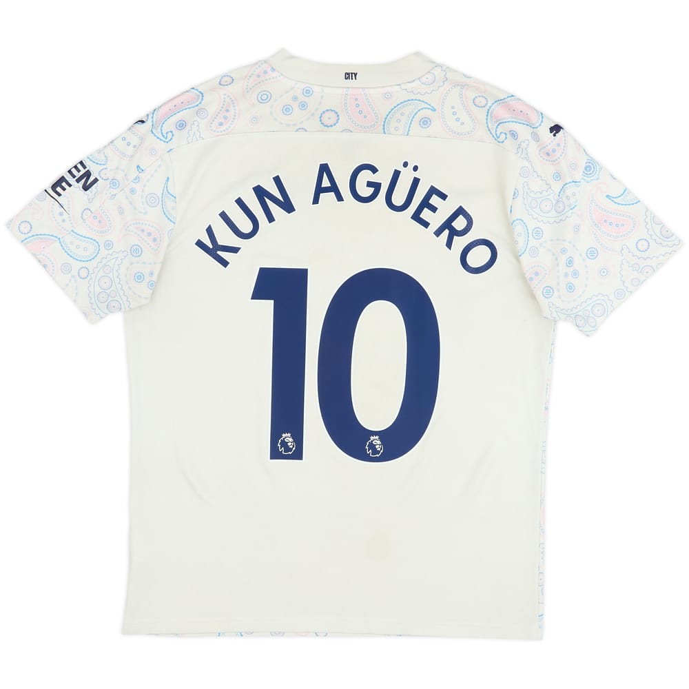 2020-21 Manchester City Third Shirt Kun Aguero #10 - 6/10 - (M)