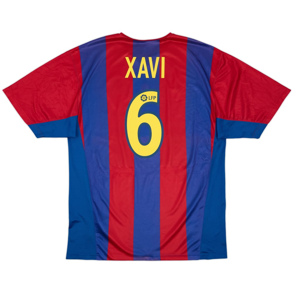 2002-03 Barcelona Basic Home Shirt Xavi #6 - 5/10 - (XXL)