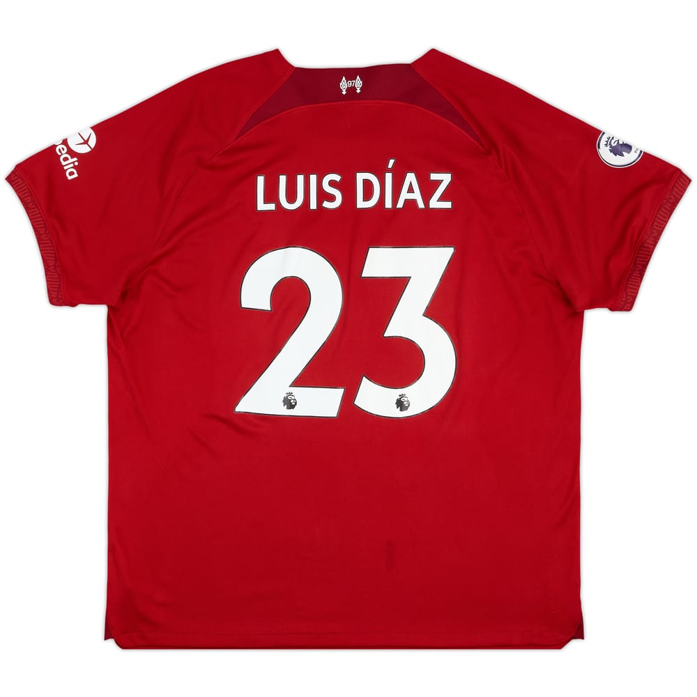 2022-23 Liverpool Home Shirt Luis Diaz #23 - 7/10 - (XXL)
