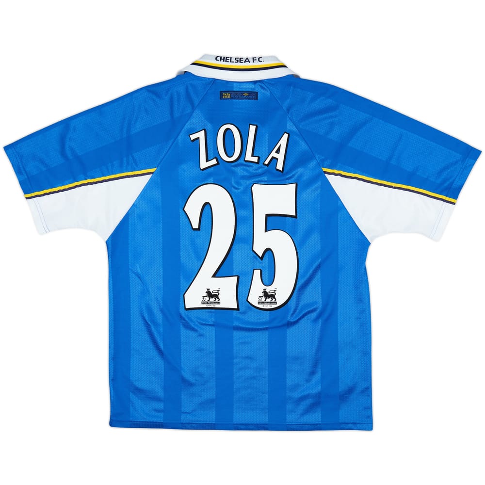 1997-99 Chelsea Home Shirt Zola #25 - 9/10 - (M)