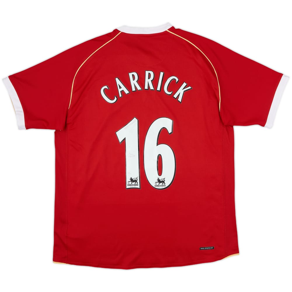 2006-07 Manchester United Home Shirt Carrick #16 - 7/10 - (L)