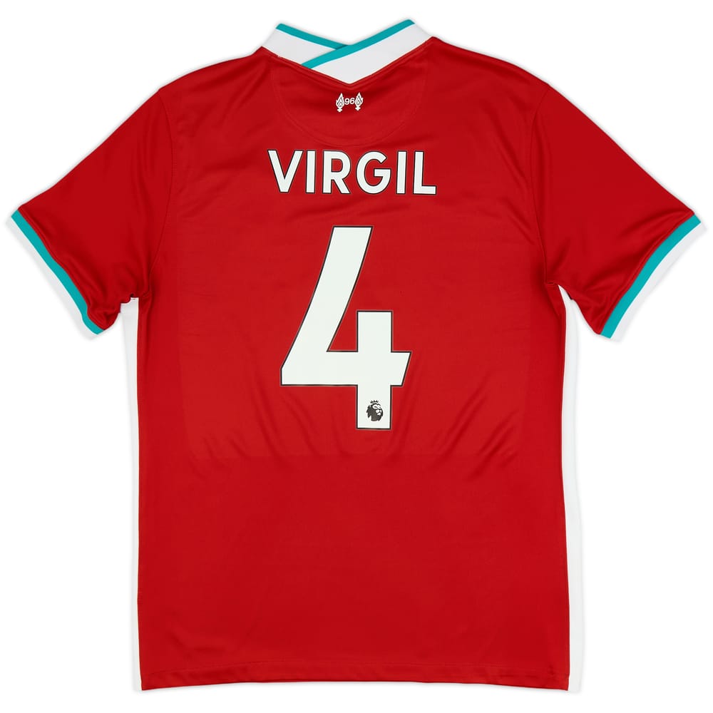 2020-21 Liverpool Home Shirt Virgil #4 - 8/10 - (L)