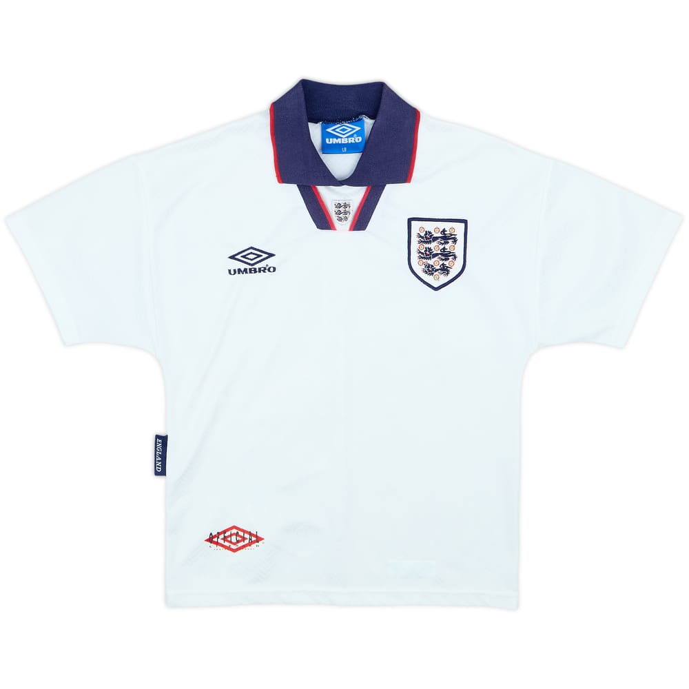 1993-95 England Home Shirt - 8/10 - (L.Boys)