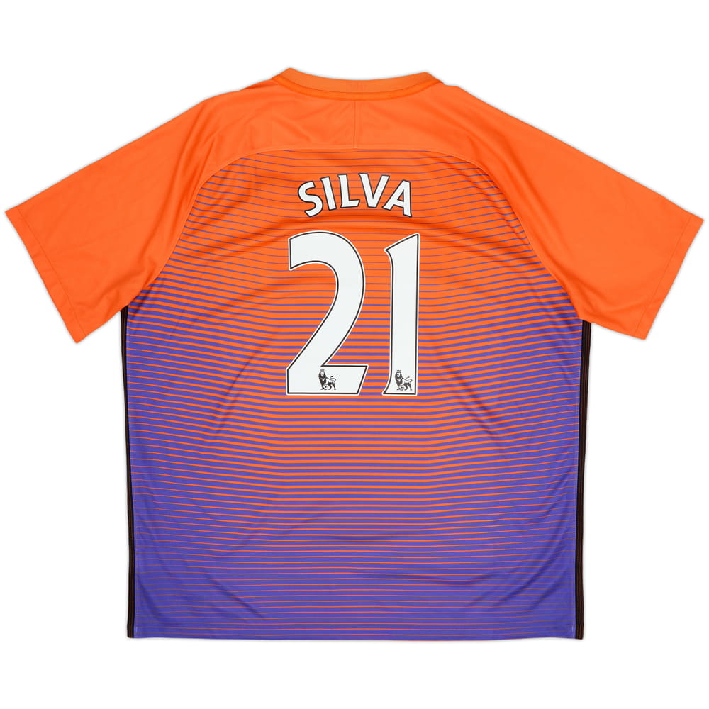 2016-17 Manchester City Third Shirt Silva #21 - 8/10 - (XXL)