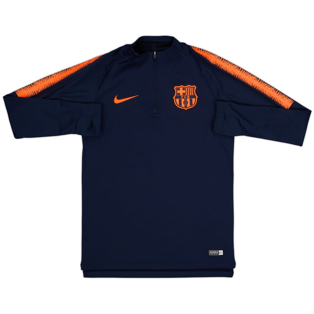 2018-19 Barcelona Nike 1/4 Zip Training Top - 8/10 - (S)