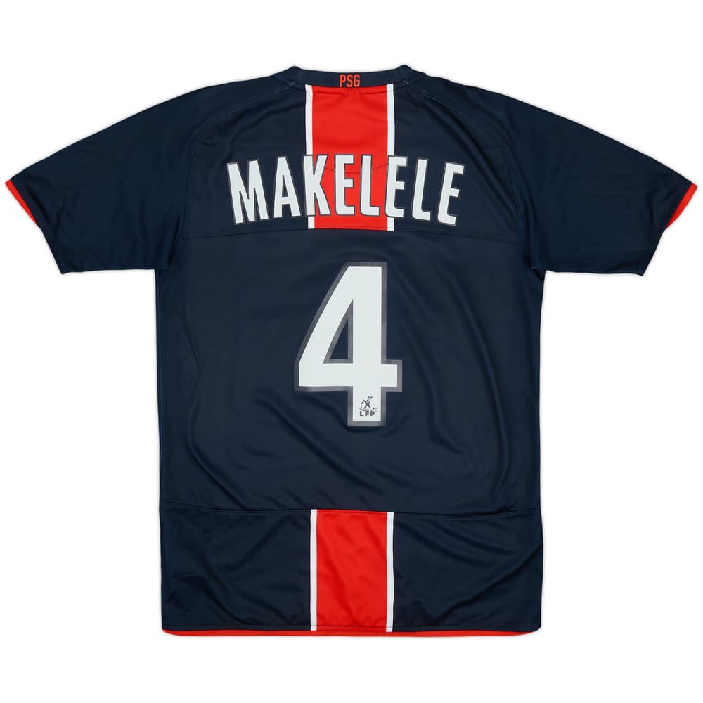 2008-09 Paris Saint-Germain Home Shirt Makelele #4 - 8/10 - (XL.Boys)